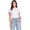 GUESS Donna T-Shirt Manica Corta W6RI22KA0H1 Cotone Bianco M