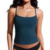 CRZ YOGA Scollo Rotondo Top Tankini | Imbottitura Rimovibile, Coppa A-D, Lunghezza Vita, Racerback, Nuoto, Costume da Bagno per Donna