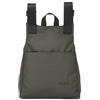 KCB Zaino antifurto grande doppio | Design sicuro e spazioso | Tasche multiuso con cerniera | Materiale resistente | Maniglie regolabili | 100% vegano, Kaki, 0