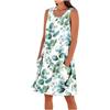 HAOLEI Prendisole Donna Estivo Cotone Vestiti Estivi Vestito Spiaggia Comodi Cotone Senza Maniche Abiti Prendisole Curvy Eleganti Abito Casual Taglie Forti Copricostume Abiti Corto Spiaggia