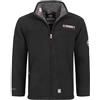 Geographical Norway Distribrands Ubolt Men - Uomo Warm Thick Fleece Zip - Uomo Warm Winter Sweatshirt Jacket Soft - Felpa A Maniche Lunghe Foderata - Ideale Autunno Inverno (Nero-M)