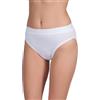 EGI Confezione da Due Slip Donna Altezza Midi in Cotone Elasticizzato, Mutande Donna Cotone Morbido e Traspirante Multipack Bipack, Bianco Nero, Articolo 600