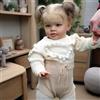ROSHUAN Bambole per bambini rinate di grandi dimensioni da 66 cm, realistiche, capelli biondi, corpo in tessuto morbido, ponderato che sembra, bambola realistica per bambini