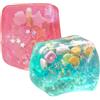 Vistnale Cubi Squish 2 Pezzi, Cubi Morbidi Fidget, Giocattoli Sensoriali con Conchiglie Oceaniche E Stelle Incorporate, 1, 77 Pollici