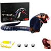 SGZIOO Serpente radiocomandato, serpente kobra telecomandato, giocattolo elettrico con telecomando, occhi LED luminosi, lingua retrattile, regalo per feste e gatti