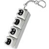 LEEQ Tastiera Fidget per Adulti - Portachiavi Fidget Tastiera, Fidget Clicker per Tastiera Divertente Fidget con Pulsanti per Decompressione Decorazione, Modello di gatto nero