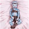 Vollence Bambola di Silicone Fatta a Mano 51cm Avatar con Orecchie Punteggiato, Corpo Intero in Silicone - Ragazzo