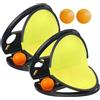 Generico Set da gioco lancio e cattura con - 2 pezzi, tasca per racchetta con lanciatore, gioco con palla | Giocattolo da allenamento per baseball da lanciare e catturare, passatempi da giardino in cort