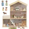 Nene Toys Casa delle Bambole in Legno con Mobili, 3 Piani, Dai 3 Anni