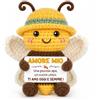 Buioata Regalo Romantico per Coppia Amore, Ape All'Uncinetto Amigurumi In Cotone