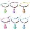 AYVRUOP 6 Braccialetti Amicizia, Bambini e Bambina, Intrecciato Regolabile con Ciondolo a Forma di Labobo, Bomboniere per Feste di Compleanno per Bambine