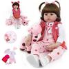 antboat Bambole Reborn Femmina Capelli Lunghi-24 Pollici 60cm,Silicone Morbido Vinile,Bambole Reborn Originali,Vita Reale Reborn Toddler,Regali di Natale,Reborn Baby