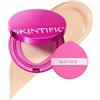 SKINTIFIC Fondotinta Cushion Con Finitura Naturale 00 Porcelain | Copertura Modulabile Da Media Ad Alta, Complesso Di Peptidi Idratanti, Texture Leggera Per Pelli Secche E Miste