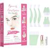 Beauty7 Strisce di Cera Depilatorie Viso, Strisce di Cera per Sopracciglio + Labbra, 24 Strisce con Polvere di Perle e Olio Essenziale per Pelle Sensibile