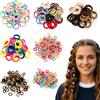 Piacolnic 500 Pezzi Elastici per Capelli, Elastici Colorati per Capelli in PVC Morbido, Soft Loom Elastici Capelli Senza Cuciture per Acconciature con Trecce e Progetti Fai da Te