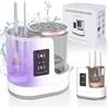 OctHope Macchina elettrica 3 in 1 per la pulizia dei pennelli da trucco, con porta asciugacapelli, portatile, automatico, USB, strumento per la pulizia di pennelli da trucco di tutte le dimensioni, per