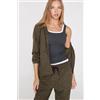 Tezenis Felpa Cappuccio Con Zip E Coulisse Donna Verde