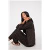 Tezenis Felpa Cappuccio Con Zip E Coulisse Donna Marrone