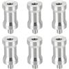 PATIKIL Viti Adattatore Camera 1/4 Femmina A M6 Maschio, 6 Pezzi Adattatore Vite Treppiede Spigot Per Supporto Luce Adattatore Hot Shoe Cold Shoe Testa Sfera Flash, Argento