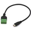 OpenII Cavo USB C senza saldatura, tipo C maschio a 5 pin morsetto a vite femmina, vite fisso