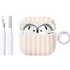 Reownest Compatible avec Coque AirPods 3 Generation avec Kit Cleanage, Étui mignon Fashion Stripes, motif Estetique Stripes Design, antichoc porte - Keys Cover Soft Case - Violet