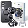 SP CONNECT Moto Bundle II AVM Xtreme | SPC+ | Supporto compatibile con Samsung S24 | Supporto per cellulare | Accessori antivibrazione per scooter motorino