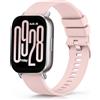 Tobfit Cinturino per Xiaomi Redmi Watch 5 Active/5 Lite Bracciale, Morbidi Bracciali Sportivi in Silicone per Redmi Watch 5 Active Uomo Donna (Rosa)