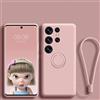 nulala Custodia compatibile con Samsung Galaxy Note 8, custodia originale in silicone liquido magnetico con supporto ad anello, copertura protettiva antiurto militare per Samsung Galaxy Note 8 Rosa