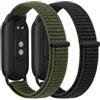 YLK 【2 Pezzi Cinturino per Xiaomi Mi Band 9/Mi Band 8/Mi Band 10, Cinturino in Nylon Sportivo per Xiaomi Mi Band 8/9/10 per Donna e Uomo (DPack)