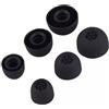 Generic Tappi auricolari di ricambio in silicone per Sennheiser IE80 ie80S IE60 IE7 IE8i tappi per auricolari con isolamento acustico, 3 paia, nero, S M L