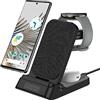 Nisyctk Caricabatterie wireless per Google, stazione di ricarica 3 in 1 per Google Pixel 7/7A/7 Pro/6/6 Pro/5/4/3/XL/Pixel Fold, Pixel Buds Pro, caricabatterie per Google Pixel Watch