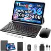 VekfulPC 2026 T70 Tablet 11 Pollici Android 16, 32 Go RAM + 256 Go ROM