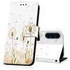 DiaryTown Cover per Samsung Galaxy A57 5G Custodia in PU Pelle a Libro Motivo Flip Caso Magnetica Portafoglio RFID Carta Slot Antiurto Protettiva Cover per Galaxy A57 5G - Dente di Leone Dorato
