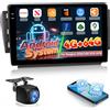 NHOPEEW 4+128G Android Autoradio per Peugeot 2008/208 2012-2018 con Wireless Carplay Android Auto - Schermo incell da 10 pollici Supporto WiFi GPS Comandi al volante + Telecamera di retromarcia Canbus