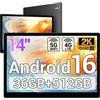 MIVASOLO Tablet 14 Pollici Android 16 tablet con sim/5G WiFi,Octa-Core 2.0Ghz,36GB RAM+512GB ROM/11580mAh/Face Unlock/OTG/GPS-Tablets in Offerta con Tastiera e Mouse,Nero