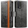 Generico DayQiQiPu Cover per Realme GT Master (6,43 Pollici) Custodia in pelle PU con Patchwork Guscio Protettiva Anti-Skimming Custodia Portafoglio Flip Caso Business, Nero