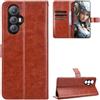 BellaCase Custodia Cubot Max 5 [Custodia Portafoglio] [Staffa] [Slot per schede] [Flip Cover Magnetica] Compatibile con Lo Smartphone Cubot Max 5(Marrone)