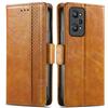 Generico DayQiQiPu Cover per Realme GT Neo2/Neo 3T (6,62 Pollici) Custodia in pelle PU con Patchwork Guscio Protettiva Anti-Skimming Custodia Portafoglio Flip Caso Business, Cachi