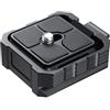 Nicama RL2 Piastra a sgancio rapido per fotocamera, adattatore per treppiede con piastra di montaggio QR quadrata da 38 mm di tipo Arca compatibile con DJI Gimbal, slider, Canon, Nikon, Sony