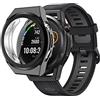 PaceBid Custodia Compatibile con Huawei Watch GT Runner, Custodia Protettiva in TPU Trasparente a Protezione Totale Custodia in Gomma Utrasottile ad alta definizione per Huawei Watch GT Runner- Nero