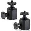 Folgtek Testa a sfera Mini Ball Head per treppiede con adattatore per scarpe flash da 1/4, testa a sfera girevole a 360°, con apdater per fotocamera, videocamera, monitor LCD, microfono, luce LED, ecc