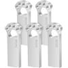 Geweo Chiavetta USB 32 GB [5 Pezzi] Metallo Pennetta USB 32 Giga USB Key Impermeabile Portatile Pendrive 32GB Memoria Esterna PC per pc portatile, ecc (Argento)