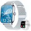 LODIMEKE Smartwatch Uomo Donna Chiamate Pressione Sanguigna Frequenza Cardiaca Sonno, 1.96'' AI Orologio 100+ Modalità Sportive, IP67 Impermeabile Contapassi Sveglia Calcolatrice iOS Android