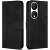 Bravoday Cover per Honor X7b / Honor X7b, Flip Custodia in Pelle PU con Slot per Schede, Portafoglio Custodia per Honor X7b / Honor X7b, Nero