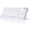 GravaStar Mercury K1 - Tastiera meccanica da gioco QWERTZ, colore: bianco