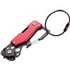 TROIKA TOOLINATOR - KTL25/RD - Mini Strumento con 10 funzioni - Coltello - Portachiavi (Filo) con moschettone - apribottiglie - Acciaio Inox/Alluminio - anodizzato - Rosso, Nero Originale