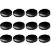 cyclingcolors 12x Piedini silicone feltrini antivibrazione antiscivolo autoadesivi 18 mm proteggi mobili elettronici pavimenti, nero