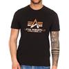 Alpha Industries Basic T-Shirt Maglietta con Stampa in Lamina per Uomo Black/Gold