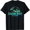 Jurassic Park Turquoise Safari Circle Logo Maglietta