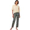 Triumph Donna Mix & Match Tapered Trouser Flannel 01 X, BLUE COMBINATION, 48